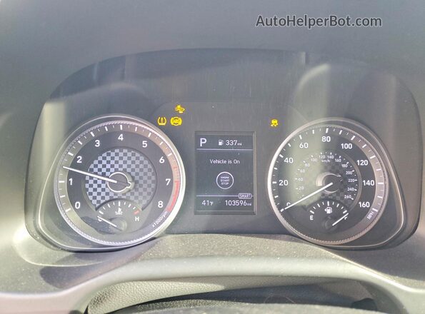 KMHD84LF6KU764654 2019 HYUNDAI ELANTRA Серый Вид щитка приборов