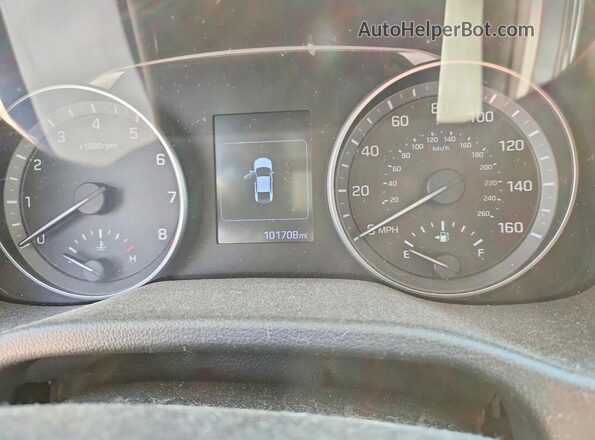 KMHD84LF7HU116099 2017 HYUNDAI ELANTRA Black Vista del cuadro de instrumentos