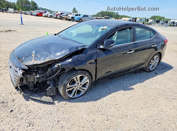 KMHD84LF7HU116099 2017 HYUNDAI ELANTRA Black Vista tres cuartos delantera izquierda