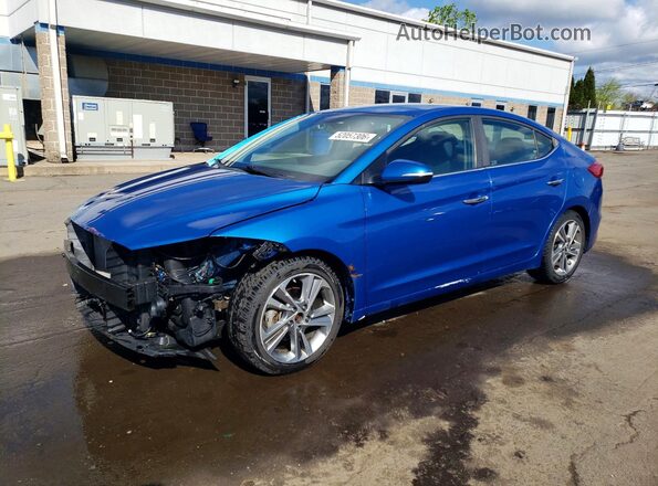 KMHD84LF7HU227350 2017 HYUNDAI ELANTRA Blue Przód lewy