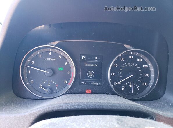 KMHD84LF7HU227350 2017 HYUNDAI ELANTRA Blue Widok zestawu wskaźników