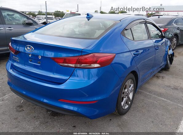 KMHD84LF7JU609089 2018 HYUNDAI ELANTRA Синий Задняя правая четверть