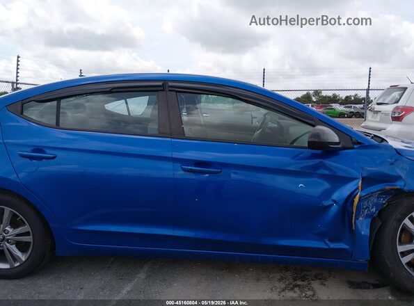 KMHD84LF7JU609089 2018 HYUNDAI ELANTRA Синий Вид задней части салона