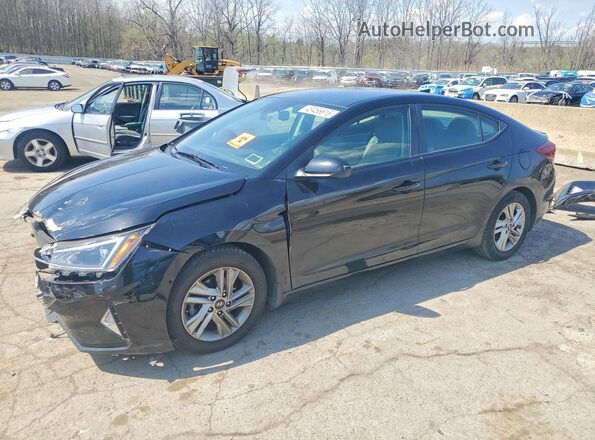 KMHD84LF7LU101482 2020 HYUNDAI ELANTRA Black Առջևի ձախ երեք քառորդ տեսարան