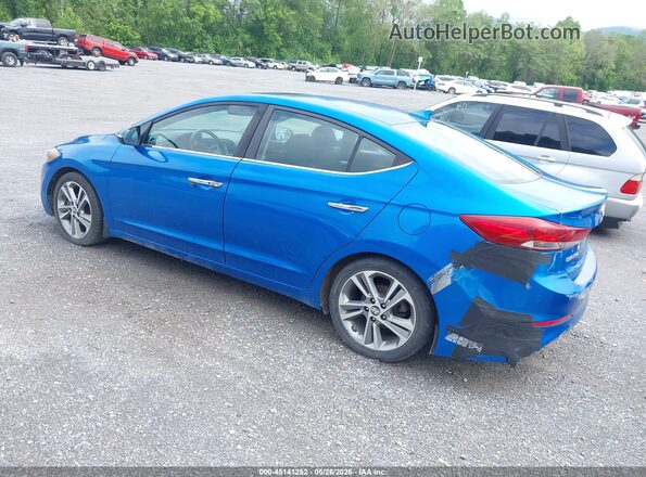 KMHD84LF8HU283068 2017 HYUNDAI ELANTRA Синий Задняя левая четверть