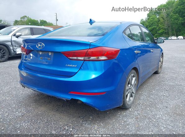 KMHD84LF8HU283068 2017 HYUNDAI ELANTRA Синий Вид спереди