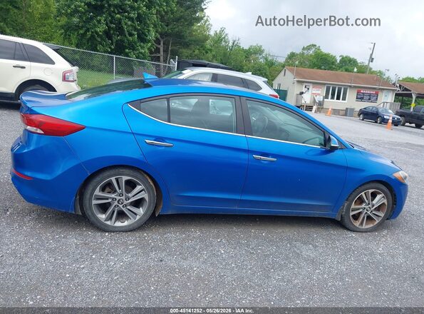 KMHD84LF8HU283068 2017 HYUNDAI ELANTRA Синий Вид задней части салона