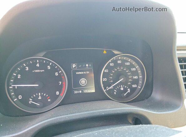 KMHD84LFXJU524358 2018 HYUNDAI ELANTRA Серый Вид щитка приборов