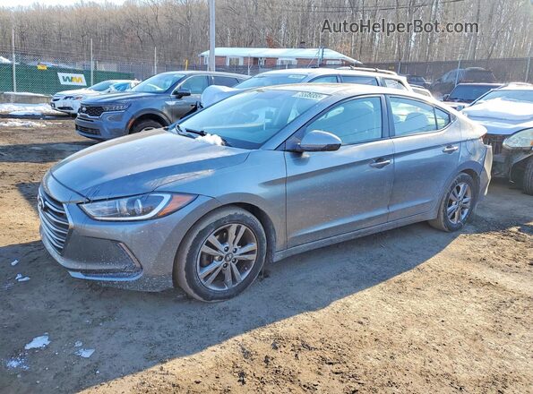 KMHD84LFXJU524358 2018 HYUNDAI ELANTRA Серый Передняя левая четверть