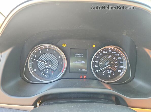 KMHD84LFXLU061673 2020 HYUNDAI ELANTRA Черный Вид щитка приборов