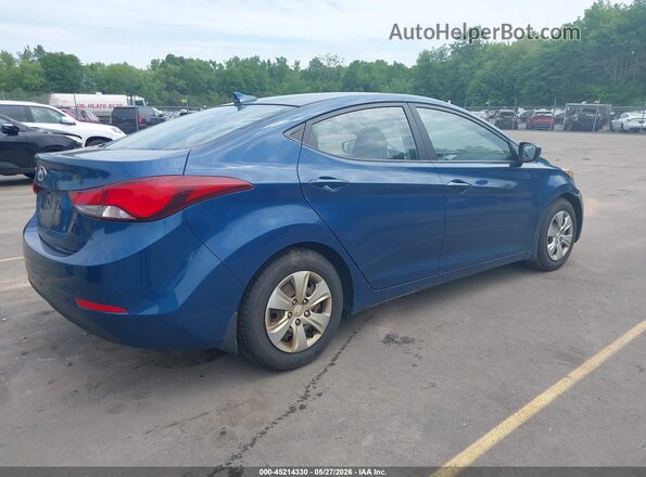 KMHDH4AE0GU543245 2016 HYUNDAI ELANTRA Синий Задняя правая четверть