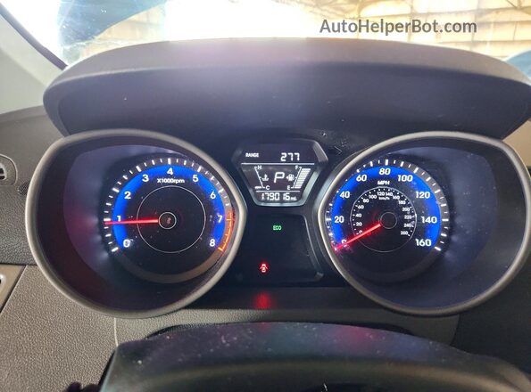 KMHDH4AE4GU569864 2016 HYUNDAI ELANTRA Синий Вид щитка приборов