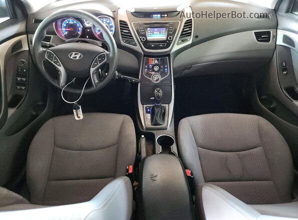 KMHDH4AE4GU569864 2016 HYUNDAI ELANTRA Синий Вид панели приборов