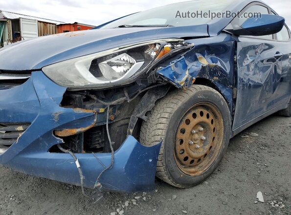 KMHDH4AE4GU618352 2016 HYUNDAI ELANTRA Синий Вид подкапотного пространства