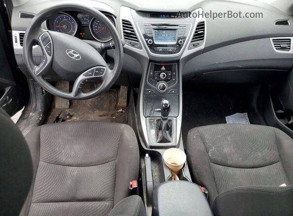 KMHDH4AE4GU618352 2016 HYUNDAI ELANTRA Синий Вид панели приборов