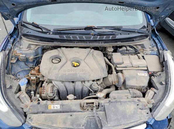 KMHDH4AE4GU618352 2016 HYUNDAI ELANTRA Синий Вид задней части салона