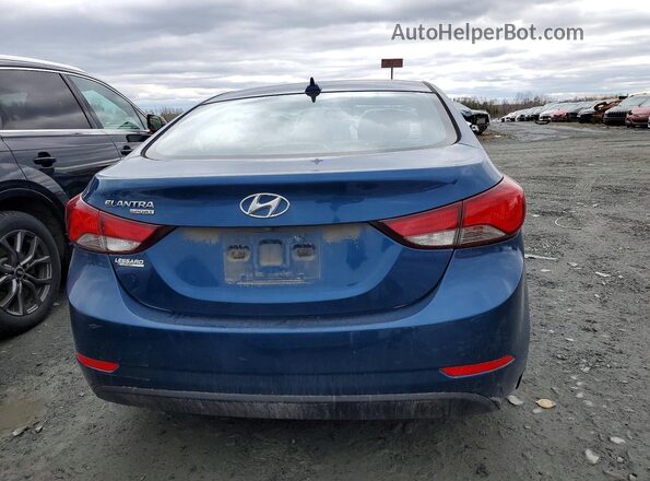 KMHDH4AE4GU618352 2016 HYUNDAI ELANTRA Синий Вид сзади