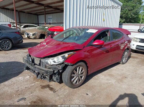 KMHDH4AE7GU637803 2016 HYUNDAI ELANTRA Red Передня ліва чверть