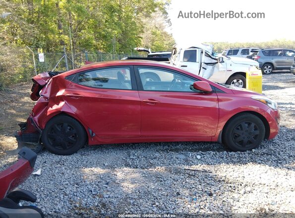 KMHDH4AE9GU524905 2016 HYUNDAI ELANTRA Красный Вид задней части салона