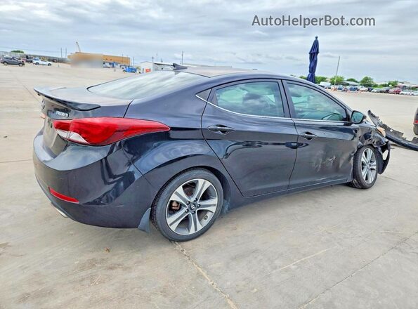 KMHDH4AH9GU586931 2016 HYUNDAI ELANTRA Черный Задняя правая четверть
