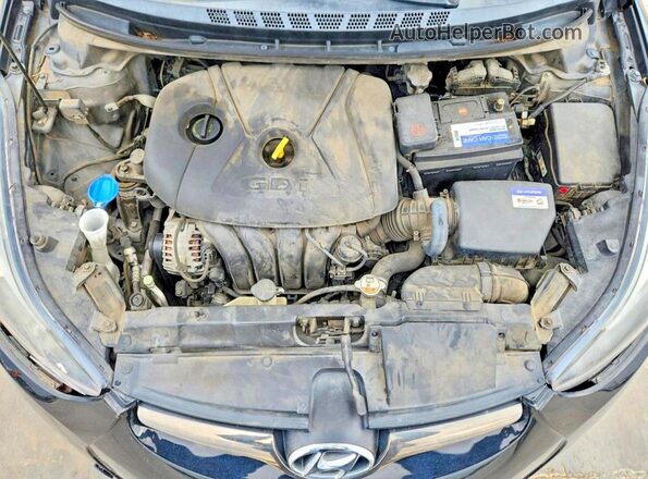 KMHDH4AH9GU586931 2016 HYUNDAI ELANTRA Черный Вид задней части салона