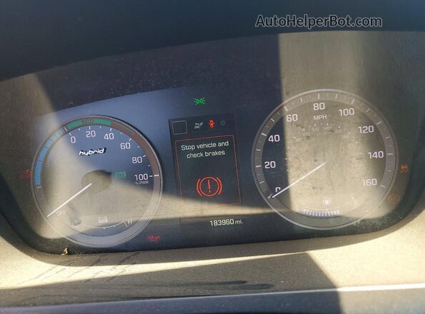 KMHE24L11GA012265 2016 HYUNDAI SONATA Silver Widok zestawu wskaźników