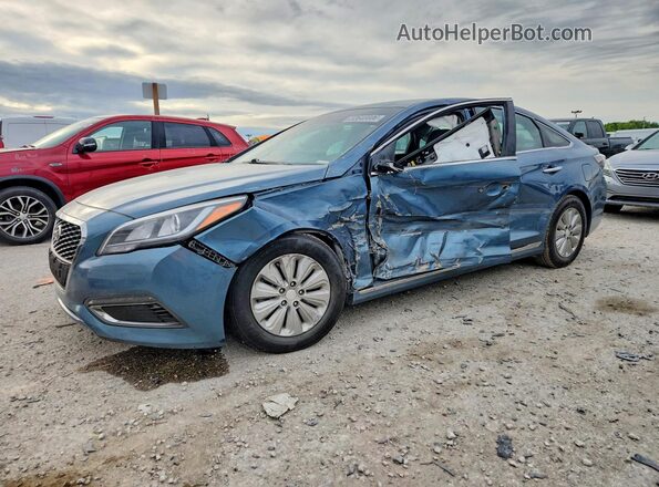 KMHE24L16GA035315 2016 HYUNDAI SONATA Синий Передняя левая четверть