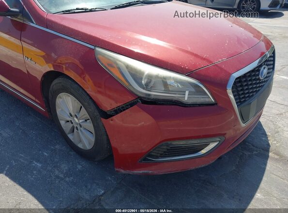 KMHE24L17GA011685 2016 HYUNDAI SONATA HYBRID Красный Вид спереди