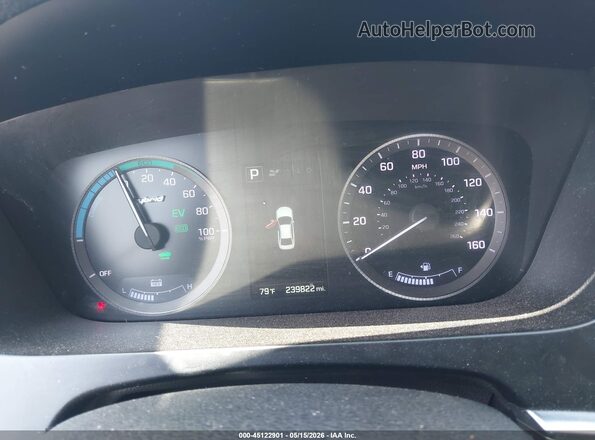 KMHE24L17GA011685 2016 HYUNDAI SONATA HYBRID Красный Вид задних сидений