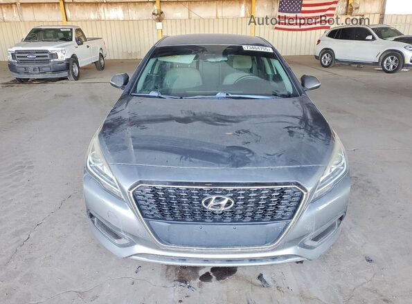 KMHE24L37HA063191 2017 HYUNDAI SONATA Серый Вид спереди