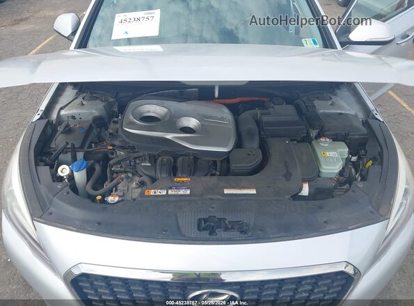 KMHE34L10GA020595 2016 HYUNDAI SONATA HYBRID Серебряный Вид сзади