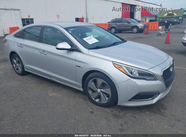 KMHE34L10GA020595 2016 HYUNDAI SONATA HYBRID Серебряный Передняя правая четверть