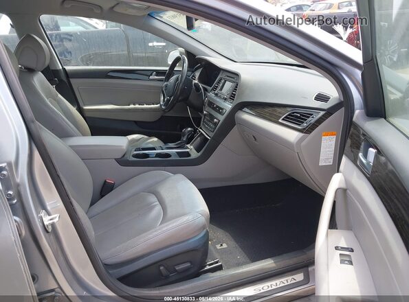 KMHE34L16GA012940 2016 HYUNDAI SONATA HYBRID Silver Widok wnętrza z przodu