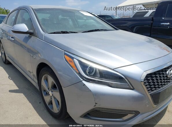 KMHE34L16GA012940 2016 HYUNDAI SONATA HYBRID Silver Widok z przodu