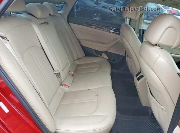 KMHE34L17GA017774 2016 HYUNDAI SONATA Red უკანა სავარძლების ხედი