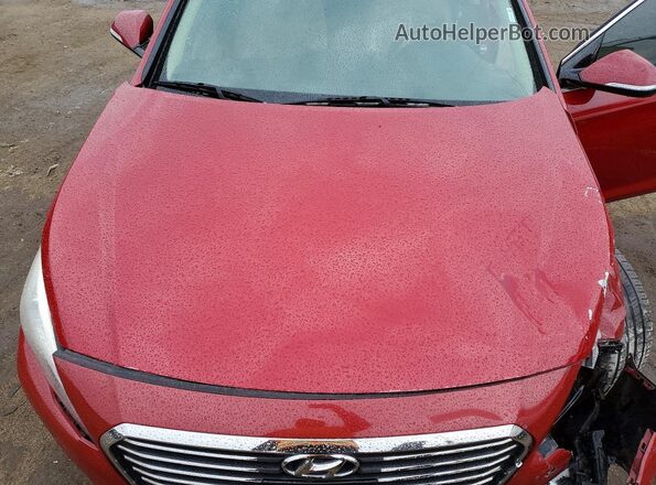 KMHE34L17GA017774 2016 HYUNDAI SONATA Red უკანა სალონის ხედი