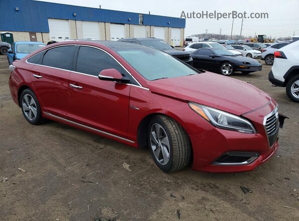 KMHE34L17GA017774 2016 HYUNDAI SONATA Red წინა მარჯვენა