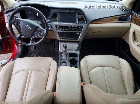 KMHE34L17GA017774 2016 HYUNDAI SONATA Red წინა პანელის ხედი