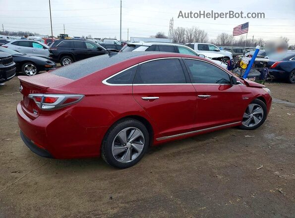 KMHE34L17GA017774 2016 HYUNDAI SONATA Red უკანა მარჯვენა