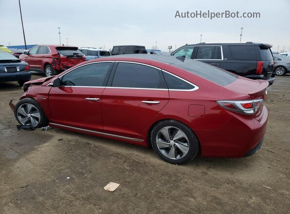 KMHE34L17GA017774 2016 HYUNDAI SONATA Red უკანა მარცხენა