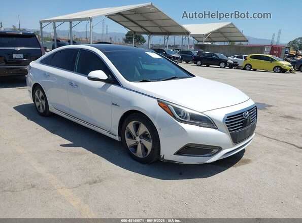 KMHE34L17HA047875 2017 HYUNDAI SONATA HYBRID Белый Передняя правая четверть