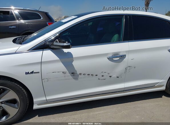 KMHE34L17HA047875 2017 HYUNDAI SONATA HYBRID Белый Вид спереди