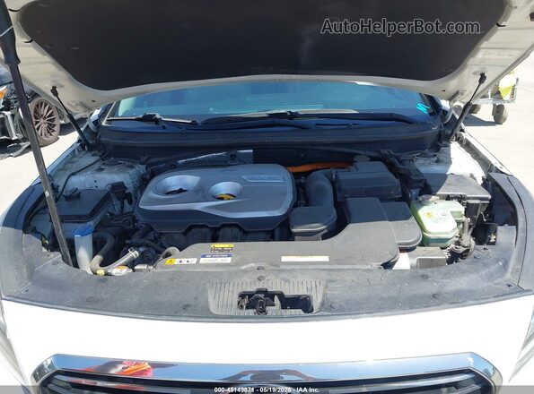 KMHE34L17HA047875 2017 HYUNDAI SONATA HYBRID Белый Вид сзади