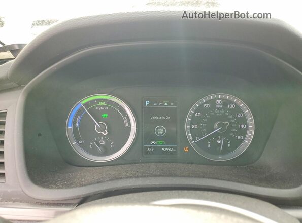 KMHE34L34KA087579 2019 HYUNDAI SONATA Белый Вид щитка приборов