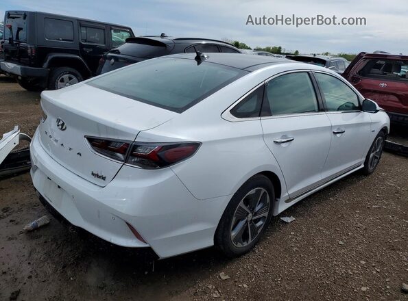 KMHE34L34KA087579 2019 HYUNDAI SONATA Белый Задняя правая четверть