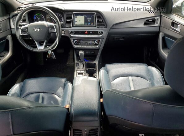 KMHE34L34KA087579 2019 HYUNDAI SONATA Белый Вид панели приборов