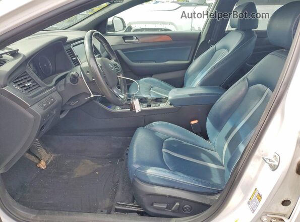 KMHE34L34KA087579 2019 HYUNDAI SONATA Белый Вид салона спереди