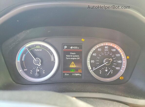 KMHE34L34KA092166 2019 HYUNDAI SONATA Серебряный Вид щитка приборов