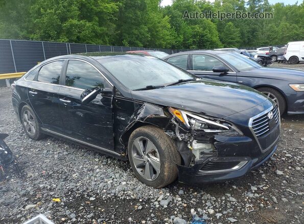 KMHE54L2XHA045217 2017 HYUNDAI SONATA Черный Передняя правая четверть