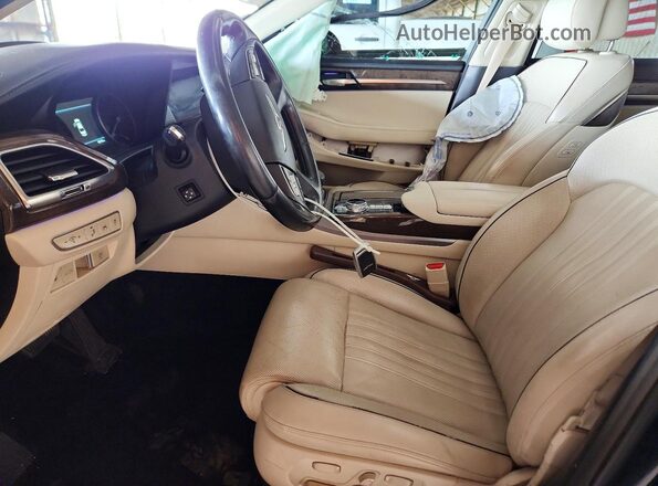 KMHG34JA6HU026221 2017 GENESIS G90 Черный Вид салона спереди